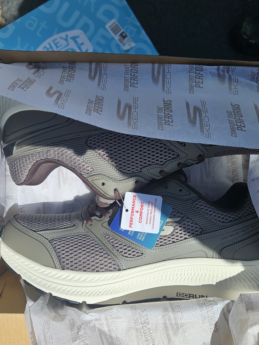 Skechers Men’s Gray and Maroon Mesh Athletic Sneakers